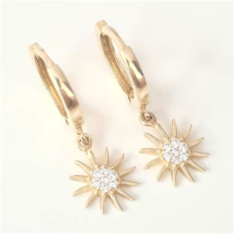 14k solid gold earrings.